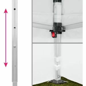 TECTAKE Faltbarer Garten Pavillon 3x3m Mit 2 Seitenteilen – Partyzelt, Anbaupavillon, Festzelt – Weiß 11