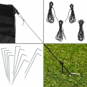 TECTAKE Faltbarer Garten Pavillon 3x6m Mit 2 Seitenteilen – Partyzelt, Anbaupavillon, Festzelt – Schwarz 13