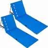 TECTAKE 2 Strandmatten Mit Verstellbaren Lehnen – Strandmatten Mit Lehne, Campingmatten Mit Rückenlehne, Strandmatratzen – Blau 17