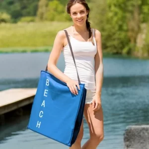 TECTAKE 2 Strandmatten Mit Verstellbaren Lehnen – Strandmatten Mit Lehne, Campingmatten Mit Rückenlehne, Strandmatratzen – Blau 13