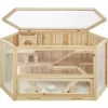 TECTAKE Hamsterkäfig Aus Holz 115x60x58cm – Nagerkäfig, Kleintierkäfig, Kleintierstall 17