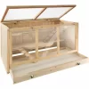 TECTAKE Nagerkäfig Aus Holz 95x50x50cm – Nagerstall, Kleintierkäfig, Kleintiergehege 17