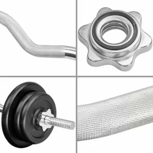 TECTAKE Hantelstange Set – Langhantel, Hantel, Gewichte 13