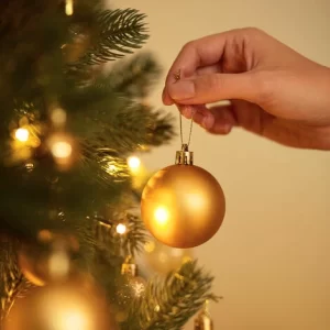 TECTAKE 100 Christbaumkugeln Unzerbrechlich In Gold – Weihnachtskugeln, Weihnachtsbaumschmuck, Christbaumschmuck 13