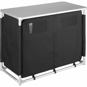 TECTAKE Campingküche 97×47,5x78cm – Outdoorküche, Campingschrank, Campingausstattung – Schwarz 15