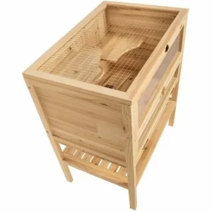 TECTAKE Kleintierkäfig Aus Holz 60x40x80cm – Hamsterkäfig, Käfig, Mäusekäfig 13
