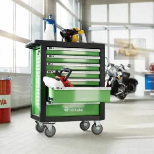 TECTAKE Werkzeugwagen Mit Werkzeug 1199-tlg. – Werkstattwagen, Rollwagen, Montagewagen 11