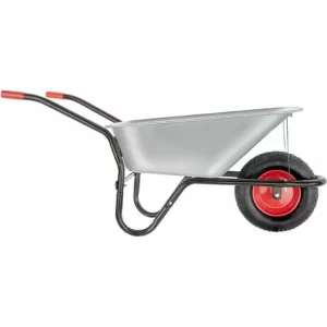 TECTAKE Schubkarre Oskar – Schubkarre Mit Luftreifen, Gartenschubkarre, Bauschubkarre 11