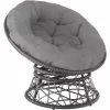 TECTAKE Rattansessel Gargano Drehbar – Rattansessel, Drehsessel, Rundsessel – Grau 19