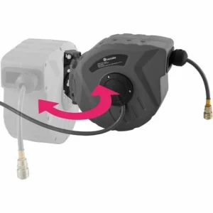 TECTAKE Druckluftschlauch Mit Trommel – Druckluftschlauch, Druckluft-Schlauchtrommel, Schlauchtrommel – 10 M 13