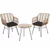 TECTAKE Rattan-Sitzgruppe Molfetta 2+1 – Rattan-Sitzgruppe, Rattanset, Geflechtsessel – Natur 17