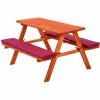 TECTAKE Kinderpicknickbank Mit Polsterauflagen – Kindertisch, Kinderbank, Picknicktisch – Rot 17