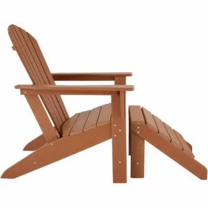 TECTAKE 2er Set Gartenstuhl Mit Fußablage Im Adirondack-Design – Adirondack-Gartenstuhl-Set, Balkonstuhl-Set, Terrassenstuhl-Set – Braun 13
