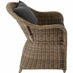 TECTAKE Aluminium Rattan Sitzgruppe Zürich 2+1 – Gartenlounge, Terrassenmöbel, Rattan Lounge – Natur 15