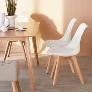 TECTAKE 4 Esszimmerstühle Friederike – Stuhl, Esszimmerstuhl, Wohnzimmerstuhl – Grau 9