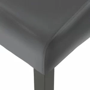 TECTAKE 8 Esszimmerstühle, Ergonomisch, Massives Hartholz – Küchenstuhl, Freischwinger, Armlehnstuhl – Grau 15