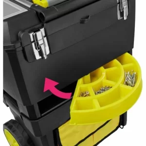 TECTAKE Werkzeugtrolley Johnny – Rollende Werkstatt, Werkzeugbox, Werkzeugkoffer 13