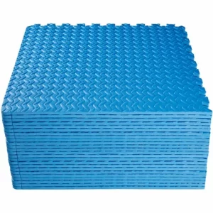 TECTAKE Bodenschutzmatte 24-tlg. – Bürostuhlunterlage, Bodenmatte, Fußbodenschutz – Blau 15