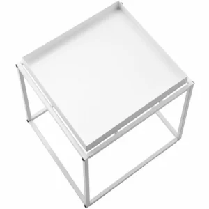TECTAKE Beistelltisch Cambridge 40x40x44cm – Beistelltisch, Tabletttisch, Wohnzimmertisch – Weiß 13