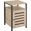TECTAKE Beistellschrank Cork 40,5×40,5×60,5cm – Nachttisch, Nachtschrank, Schlafzimmerschrank – Industrial Holz Hell, Eiche Sonoma 19