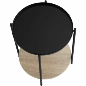TECTAKE Beistelltisch Sunderland 45,5×54,5cm – Beistelltisch Rund, Tabletttisch, Wohnzimmertisch – Industrial Holz Hell, Eiche Sonoma 11