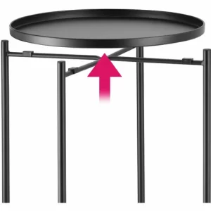 TECTAKE Beistelltisch Sunderland 45,5×54,5cm – Beistelltisch Rund, Tabletttisch, Wohnzimmertisch – Industrial Holz Hell, Eiche Sonoma 13