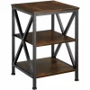 TECTAKE Beistelltisch Nottingham 40,5×40,5×60,5cm – Beistelltisch Industrial Style, Couchtisch, Sofatisch – Industrial Dunkelbraun 19
