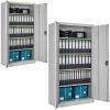 TECTAKE 2er Set Aktenschrank Mit 5 Böden 180x90x40cm – Büroschrank, Rolladenschrank, Hängeregisterschrank – Grau 17