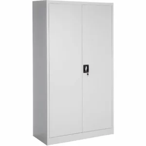 TECTAKE 2er Set Aktenschrank Mit 5 Böden 180x90x40cm – Büroschrank, Rolladenschrank, Hängeregisterschrank – Grau 13