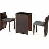 TECTAKE Aluminium Rattanset Bistro Hamburg – Gartenlounge, Terrassenmöbel, Rattan Lounge – Schwarz/braun 16
