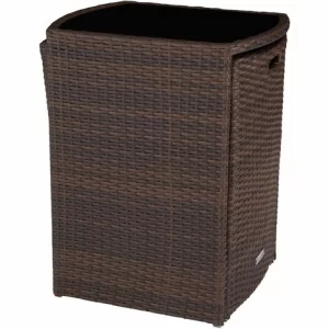 TECTAKE Aluminium Rattanset Bistro Hamburg – Gartenlounge, Terrassenmöbel, Rattan Lounge – Schwarz/braun 13