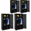 TECTAKE 4er Set Spind Mit 6 Fächern Und Kleiderstange 180x90x40cm – Stahlschrank, Schließfach, Kleiderspind – Schwarz 17