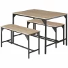 TECTAKE Sitzgruppe Bolton 2 + 1 – Esstisch-Set, Essgruppe, Küchentisch-Set – Industrial Holz Hell, Eiche Sonoma 17