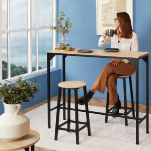 TECTAKE Esstisch Kerry 120x40x100,5cm – Stehtisch, Bartisch, Konsolentisch – Industrial Dunkelbraun 9
