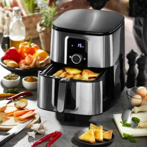 TECTAKE Heißluftfritteuse Ben 10,2 L – Luftfritteuse, Fritteuse, Airfryer 9