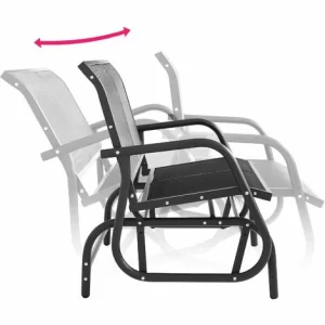 TECTAKE Schaukelbank Greta 2-Sitzer 121x72x86,5cm – 2-Sitzer Gartenbank, Gartenschaukel, Sitzbank 11