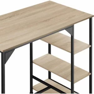 TECTAKE Bartisch Cannock 109x60x100cm – Bartisch Industrial Style, Bistrotisch, Stehtisch – Industrial Holz Hell, Eiche Sonoma 13