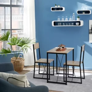 TECTAKE Sitzgruppe Margate – Sitzgruppe, Esstisch-Set, Essgruppe – Industrial Dunkelbraun 9