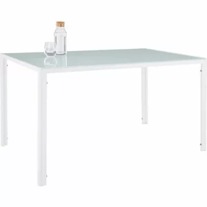 TECTAKE Essgruppe Brandenburg 6+1 – Esszimmertisch, Esstischgruppe, Sitzgruppe – Weiß/weiß 13