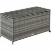 TECTAKE Auflagenbox Mit Aluminiumgestell Und Rollen 297l, 117x54x64cm – Kissenbox, Polsterbox, Gartenbox – Grau 17