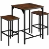 TECTAKE Barset Inverness – Barset, Bartisch-Set, Bistrotisch-Set – Industrial Dunkelbraun 19