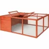 TECTAKE Hasenstall Faltbar 159x109x55cm – Freilaufgehege, Kleintierstall, Kleintierkäfig – Braun 17
