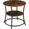 TECTAKE Beistelltisch Saint Louis 55x56cm – Beistelltisch Industrial Style, Couchtisch Sofatisch, Wohnzimmertisch – Industrial Dunkelbraun 19