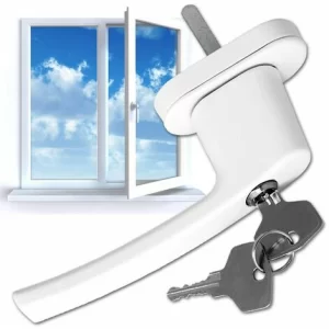 TECTAKE 4 Fenstergriffe Abschließbar – Sicherheitsfenstergriffe, Fenstersicherung, Fensterverriegelung – Weiß 9