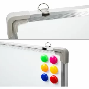 TECTAKE Magnettafel Inkl. 12 Farbigen Magneten – Whiteboard, Magnettafel, Pinnwand – 40 X 30 X 2 Cm 13