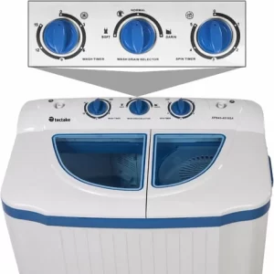 TECTAKE Mini-Waschmaschine 4,5 Kg Mit Wäscheschleuder 3,5 Kg – Campingwaschmaschine, Single Waschmaschine, Toploader 13
