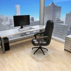 TECTAKE Bodenschutzmatte Für Bürostühle – Bürostuhlunterlage, Bodenmatte, Schutzmatte – 90 X 90 Cm 7