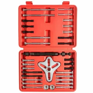 TECTAKE Universal Lenkradabzieher Set 46-tlg. – Lagerabzieher Set, Abzieher Satz 7
