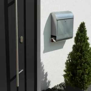 TECTAKE Edelstahl Briefkasten Mit Zeitungsröhre XXL – Postkasten, Briefkastenanlage, Briefkasten Mit Zeitungsbox 9