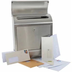 TECTAKE Edelstahl Briefkasten Mit Zeitungsröhre XXL – Postkasten, Briefkastenanlage, Briefkasten Mit Zeitungsbox 15